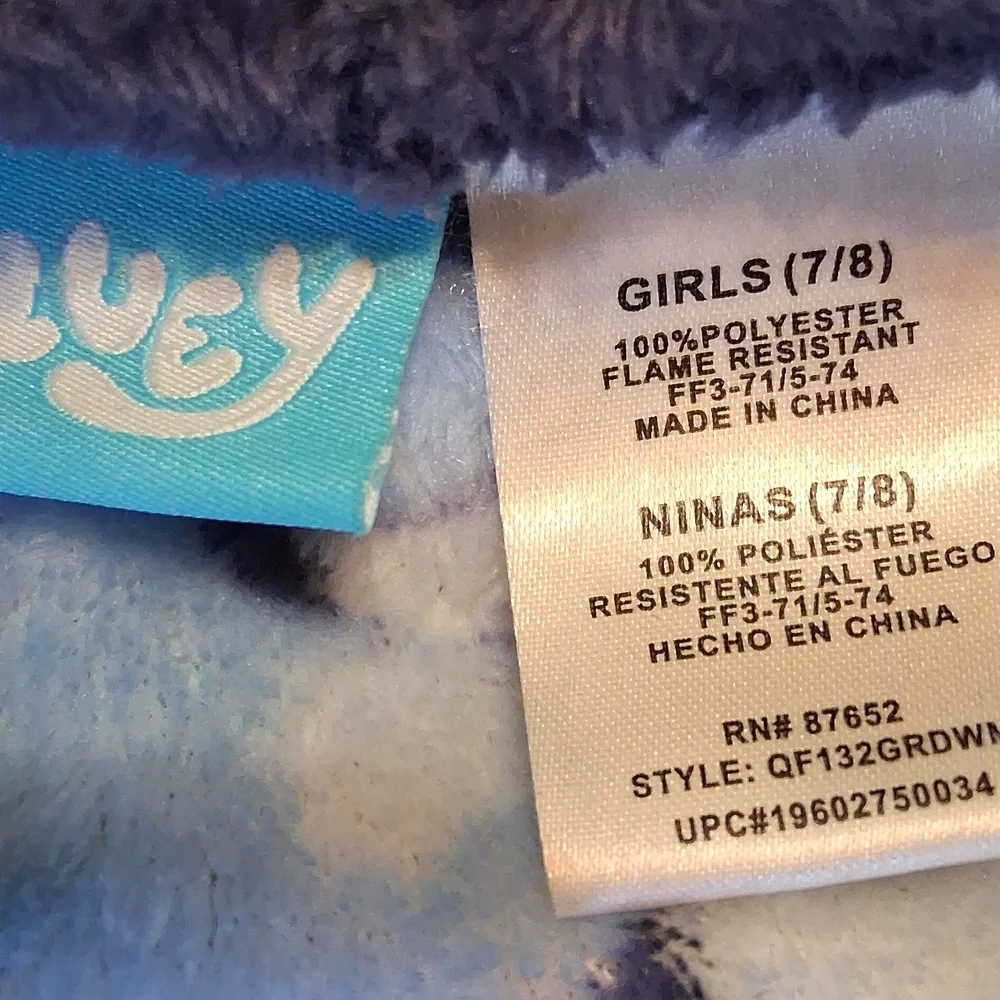 Bluey Pajama Robe -kids Blue and Yellow - Picture 2 of 5